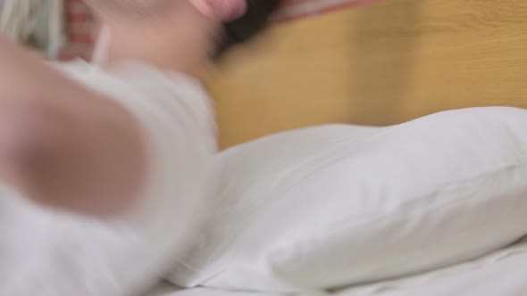 Portrait of Young Man Came Back To Bed and Sleep 