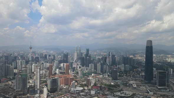 Drone view of Kuala Lumpur City Centre