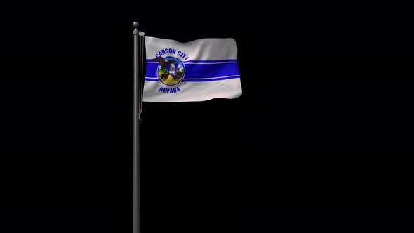 Carson City Flag  With Alpha 4K