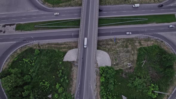 Highway Intersection From the Air