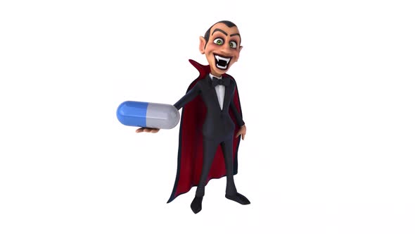 Fun 3D cartoon vampire with alpha