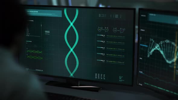 A Doctor is Performing the DNA Research using the Medical Laboratory Software alt