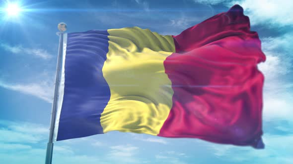 4K 3D Romania Flag alt