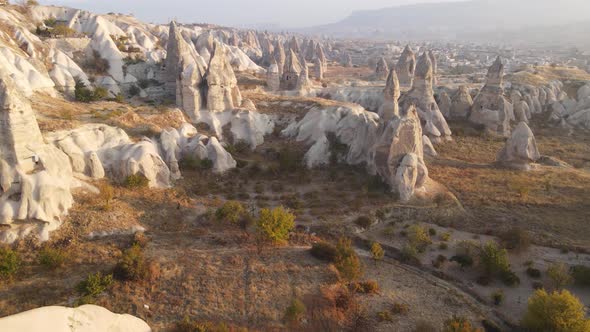 Cappadocia Landscape Aerial View, Turkey, Goreme National Park