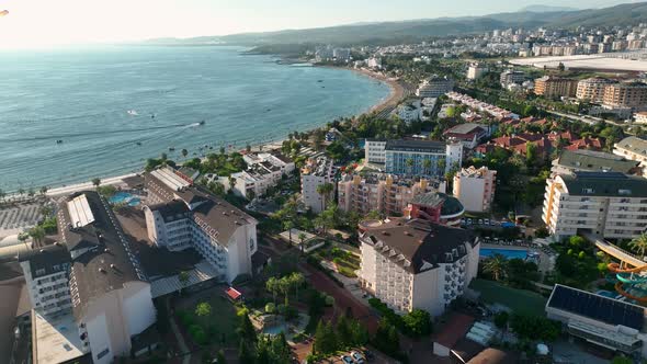 Hotels filmed on a drone Turkey Alanya Avsallar 4 K