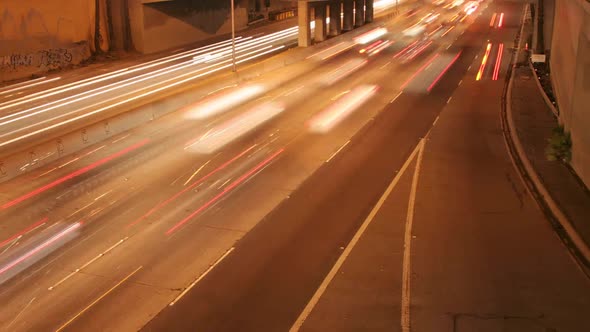 Los Angeles Freeway Traffic Time Lapse