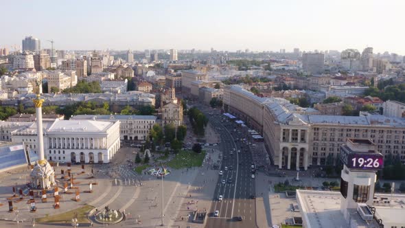 Top View of the Main Square of Kiev