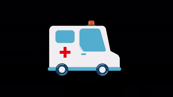 4K Ambulance Car Animation