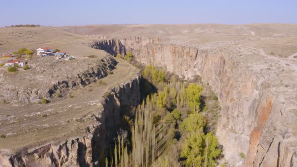 Panoramic View of Ihlara Valley at Cappadocia, Turkey.