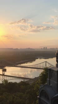 Monument To Vladimir the Great at Dawn in the Morning