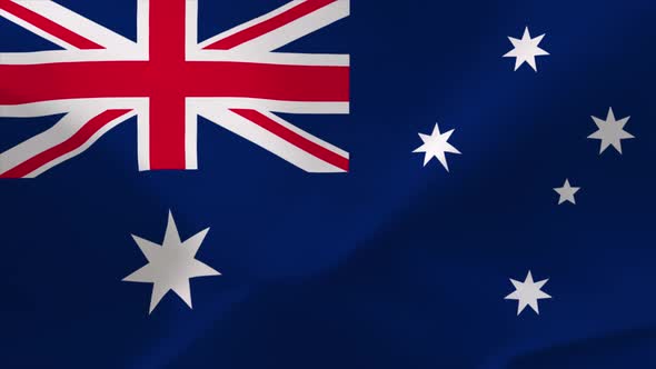 Australia Waving Flag 4K Moving Wallpaper Background