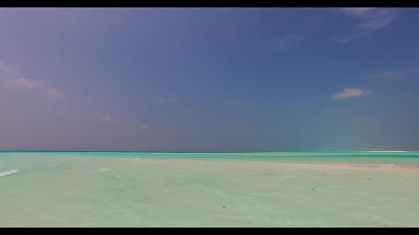 Aerial abstract of tropical lagoon beach time by transparent water and white sand background of jour