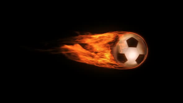 Burning Soccer Ball Seamless Loop