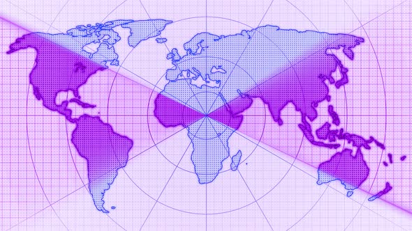 New World Map Searching Radar Hud Animated