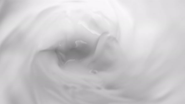 Super Slow Motion Shot of Fresh Milk Vortex at 1000 Fps