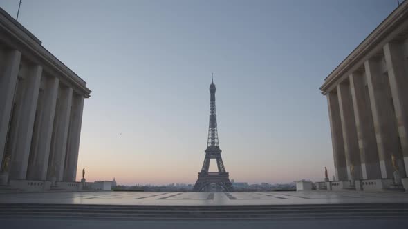 Tour Eiffel Paris Eiffel Tower Trocadero Sunrise Empty Vide Coronavirus Confinement COVID19 04