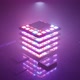 A 3D Illustration of  FHD 60FPS Cube with Purple Lamps - VideoHive Item for Sale