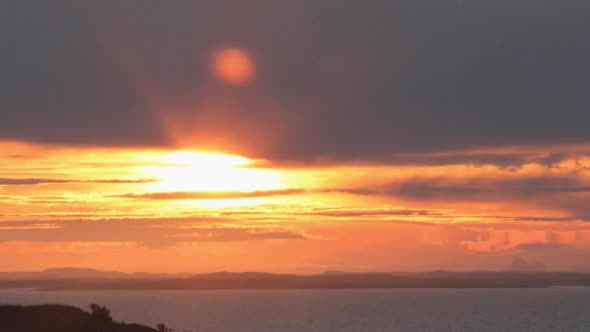 Time-lapse landscape of the sunset from Donna island, Norway, Nordland County, Helgeland region.