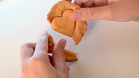 Hands Closeup Scratch Brown Sugar Caramel Candy