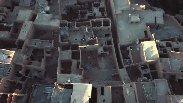 Aerial View Of The Authentic Ancient Taghit In The Sahara Desert, Algeria