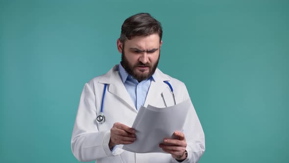 Angry Doctor Throws Away Papers