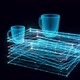 Stack Of Books And Mugs Hologram Rotating Hd - VideoHive Item for Sale