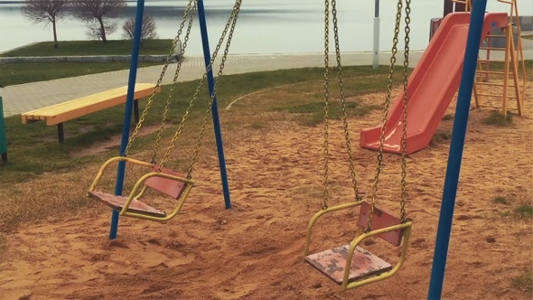 An empty swing.