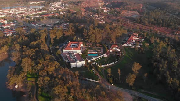 Beautiful hotel on the hilltop in Alentejo, Portugal.