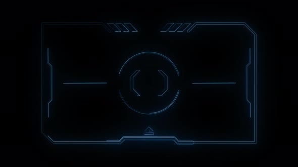 Hud Frame Digital Technology Plexus Lines, Alpha Channel alt