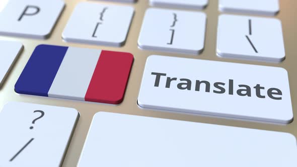 TRANSLATE Text and Flag of France on the Keyboard