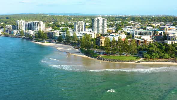 Aerial view of Bribie Island, Queensland, Australia.