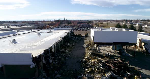 Destruction of a shopping mall in Greeley Colorado.