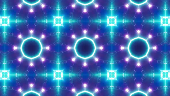 VJ Purple Blue Kaleidoscope Neon Light Loop 4K 02