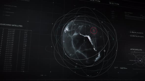 Digital Earth Analysis Network Displays Location Tracking On Territory Of Brazil alt