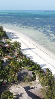 Vertical Video of the Ocean Near the Coast of Zanzibar Tanzania