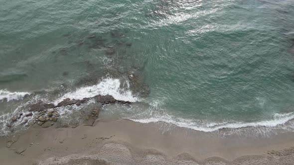 Sea Near the Coast - Close-up Aerial View of the Coastal Seascape