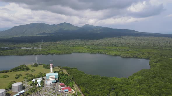 Aerial view of West Bali National Park in Indonesia