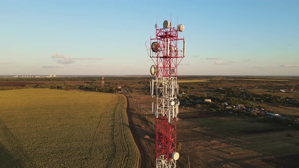 Telecommunication Antenna Receiver on Cell Phone Tower