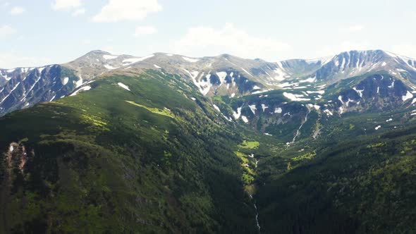 Spectacular Mountain Views and Hiking Trail in the Swiss Alps Landscape