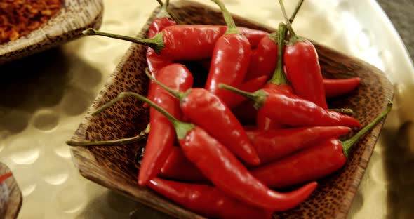 Various spices in plate 4k