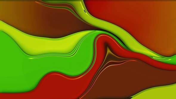 Abstract Green And Red Colorful Smooth Liquid Animation 4k Background