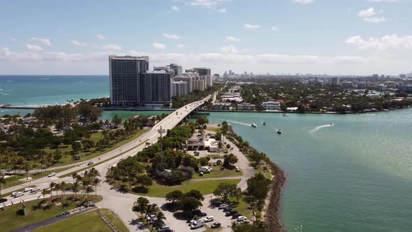 Haulover Beach Miami Sandbar Aerial Drone Video