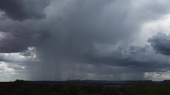Monsoon Storm in Central Arizona Tracking Shot Timelapse