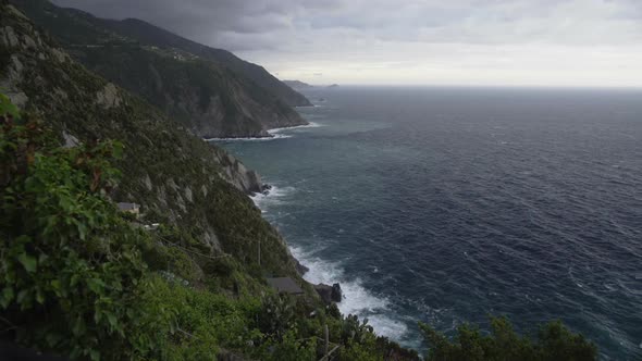 Coastline of Cinque Terre, Beautiful View of Rocks and Sea, Amazing Landscape