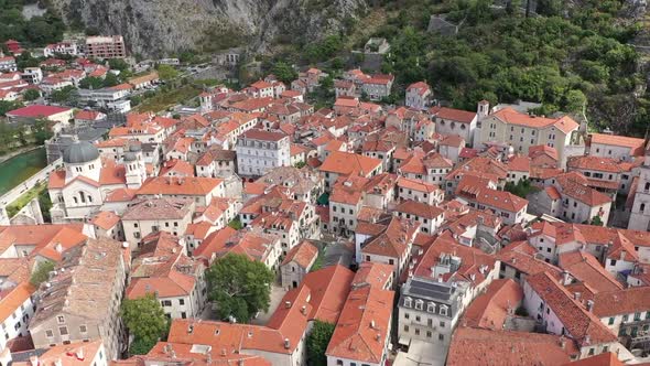 Kotor Old Town and Ancient Buildings in Montenegro