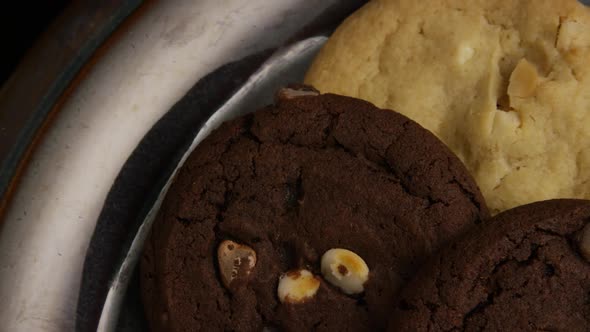 Cinematic, Rotating Shot of Cookies on a Plate - COOKIES 276