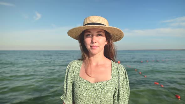 Portrait of a Beautiful Young Woman Laughing Cheerful Enjoying the Lifestyle Looking at the Camera