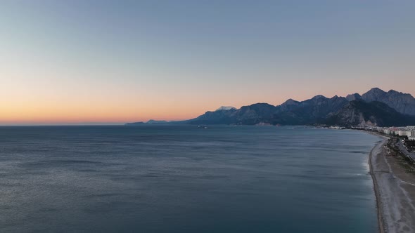 Beach Aerial View Turkey Antalya 4 K