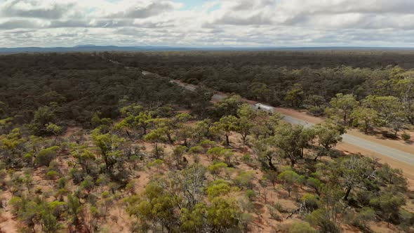 Small Truck Traveling the Australian Bush