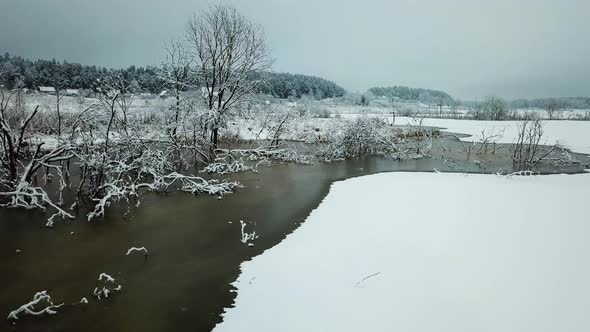 Winter River In The Village Of Verkhovye 03